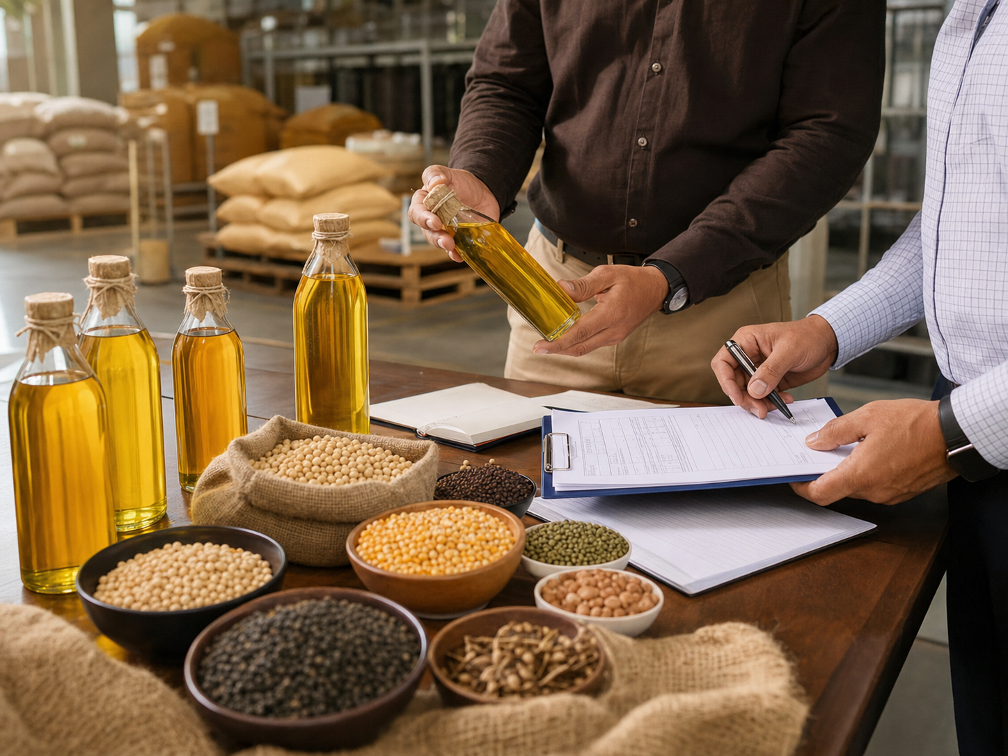 Food commodity quality review and sourcing desk