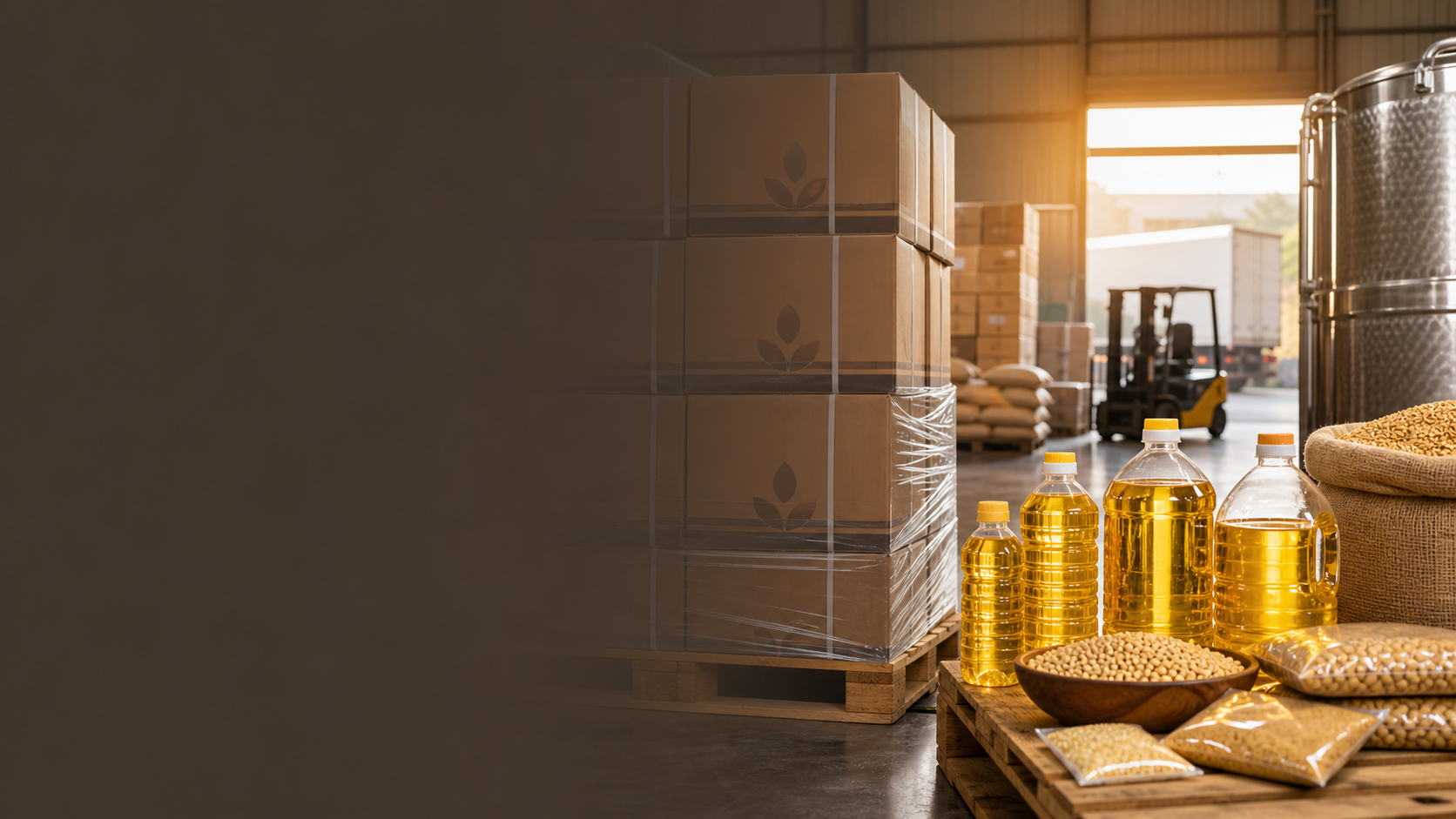 Edible oil and food commodity distribution warehouse